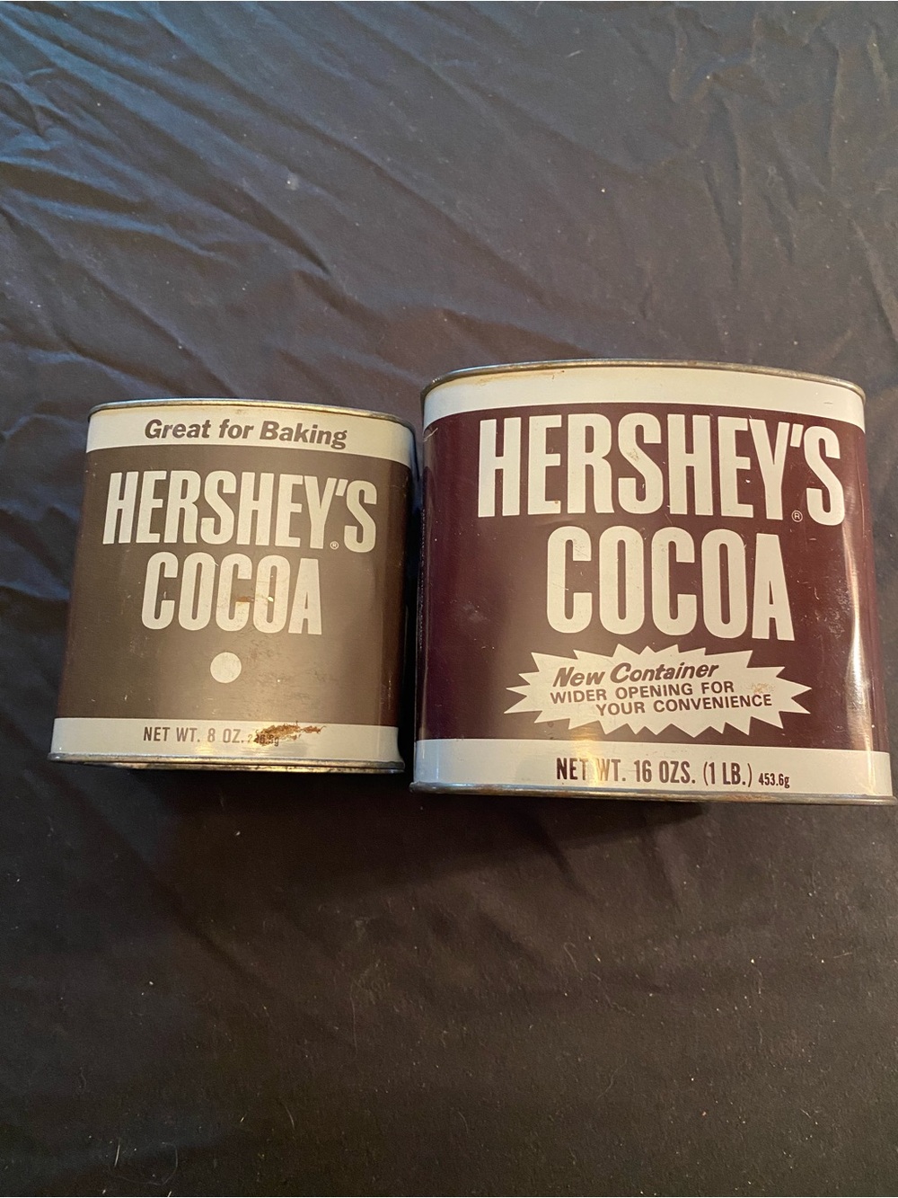 Hershey's Cocoa Vintage Tin Pair - Brown and Cream